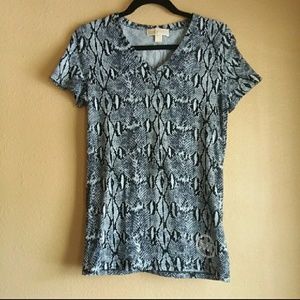 Michael kors snake skin print top small